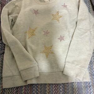 Crewcuts Light Gray Sweater with Star Accents